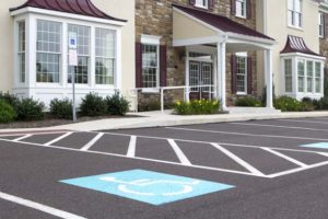 Handicap parking at a medical office